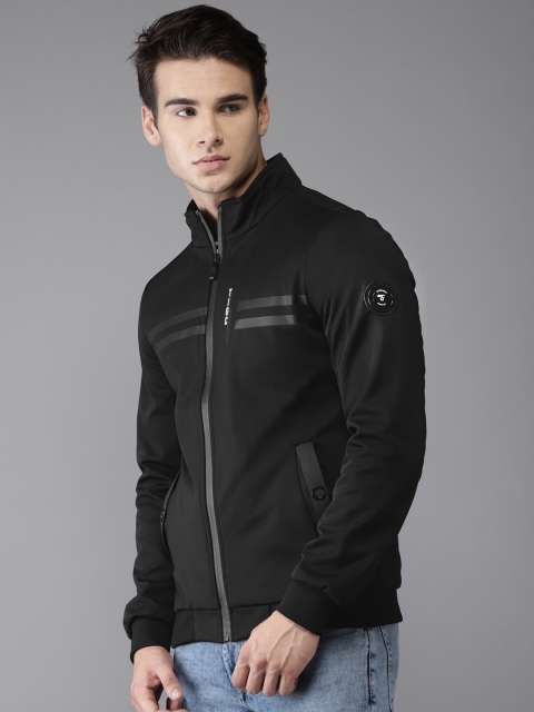 

The Indian Garage Co Men Black Solid Bomber Jacket
