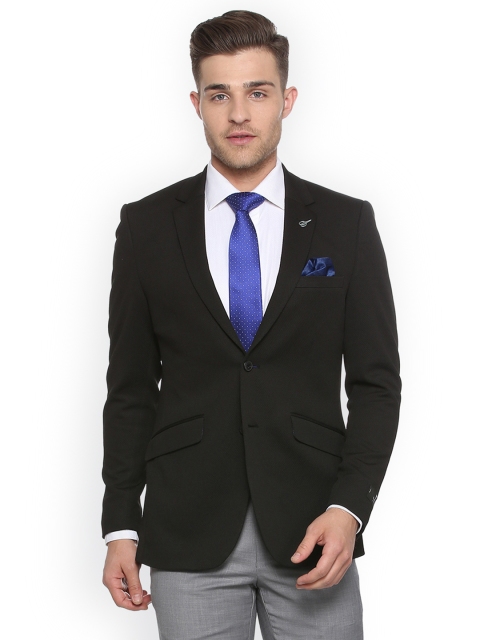 

Van Heusen Men Black Single-Breasted Slim Fit Formal Blazer