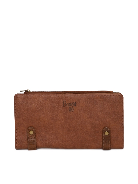

Baggit Women Brown Textured Two Fold Wallet