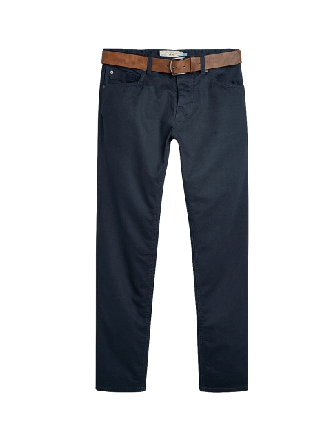 

next Men Navy Blue Slim Fit Mid-Rise Clean Look Jeans