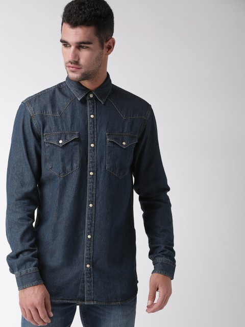 

SELECTED Homme Men Blue Slim Fit Denim Casual Shirt