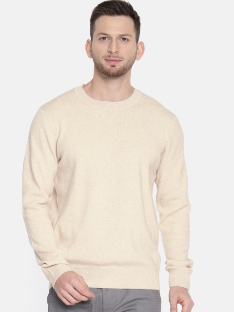 

SELECTED Men Beige Solid Sweater
