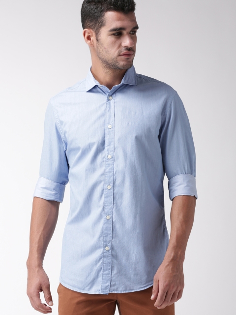 

SELECTED Homme Men Blue Slim Fit Solid Casual Shirt