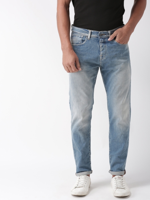 

SELECTED Men Blue Tapered Fit Mid-Rise Clean Look Stretchable Jeans