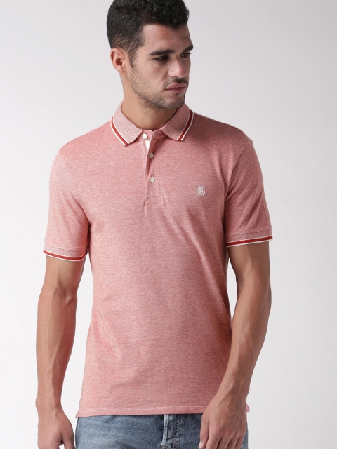 

SELECTED Homme Men Red Solid Polo T-shirt
