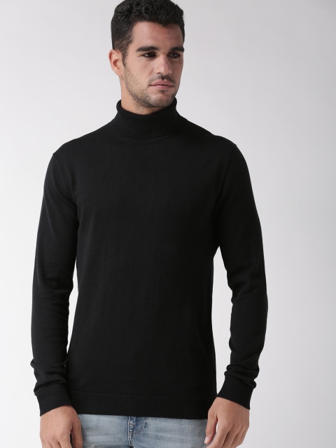

SELECTED Men Black Solid Pullover