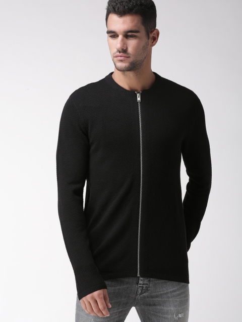 

SELECTED Men Black Solid Cardigan