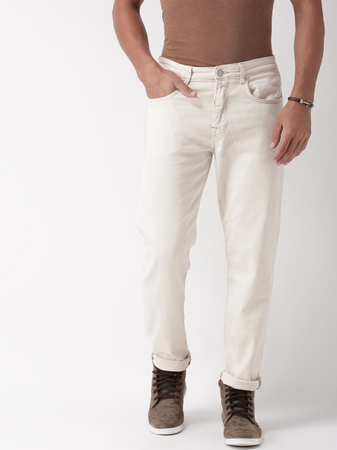 

SELECTED Men White Tapered Fit Mid-Rise Clean Look Stretchable Jeans