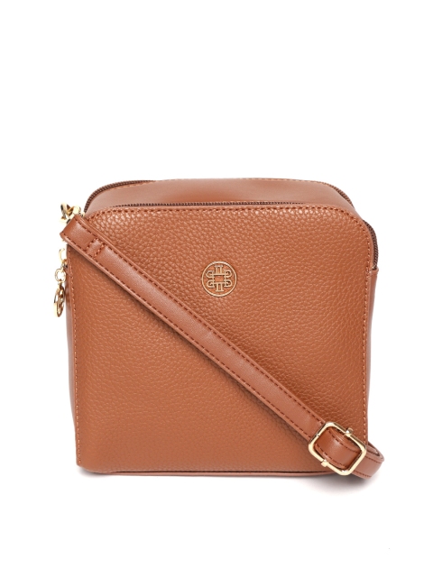 

Lisa Haydon for Lino Perros Brown Solid Sling Bag