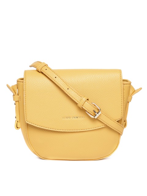 

Lisa Haydon for Lino Perros Yellow Solid Sling Bag