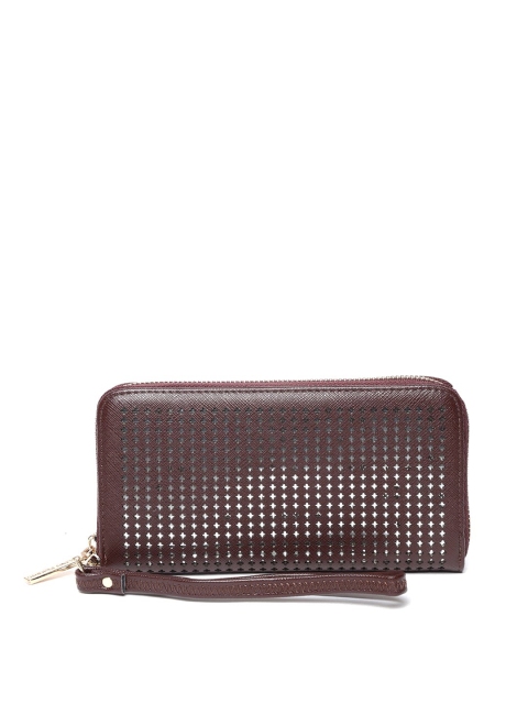 

Lisa Haydon for Lino Perros Women Burgundy Solid Zip Around Wallet