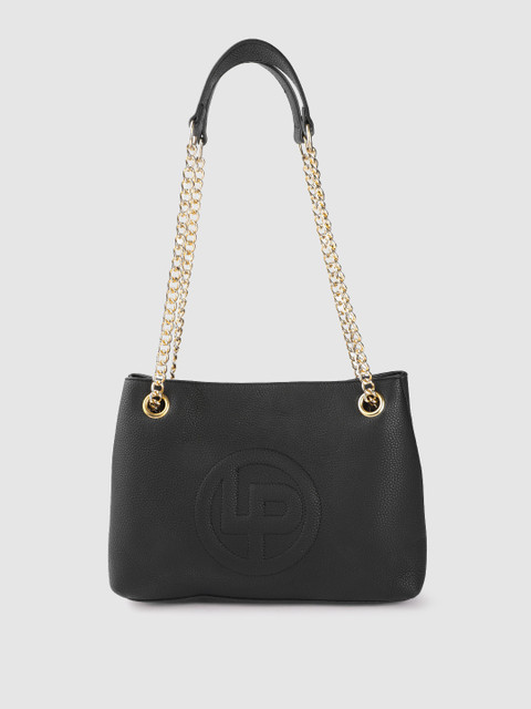

Lino Perros Black Textured Structured Shoulder Bag