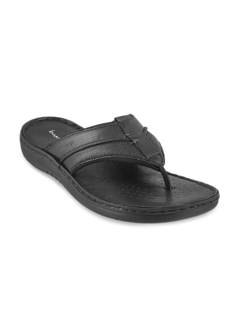 

Metro Men Black Leather Comfort Sandals