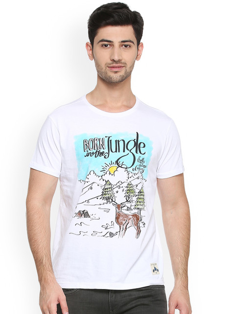 

Solly Jeans Co. Men White Printed Round Neck T-shirt