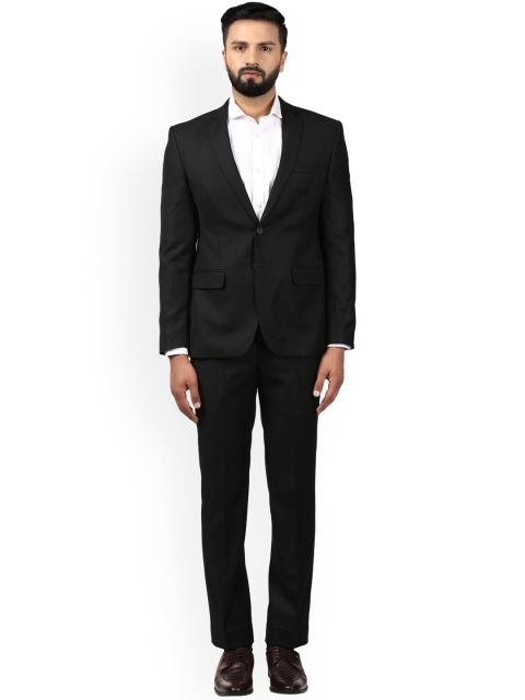 

Park Avenue Men Black Solid Single-Breasted Formal Suit
