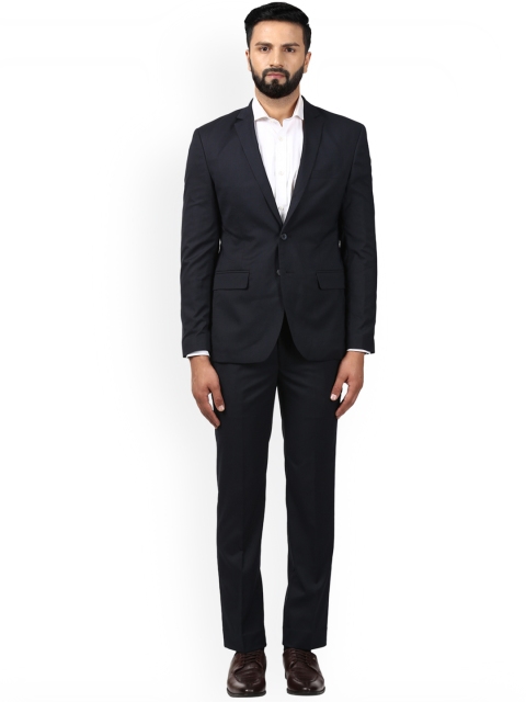 

Park Avenue Men Navy Blue Single-Breasted Regular-Fit Formal Suit