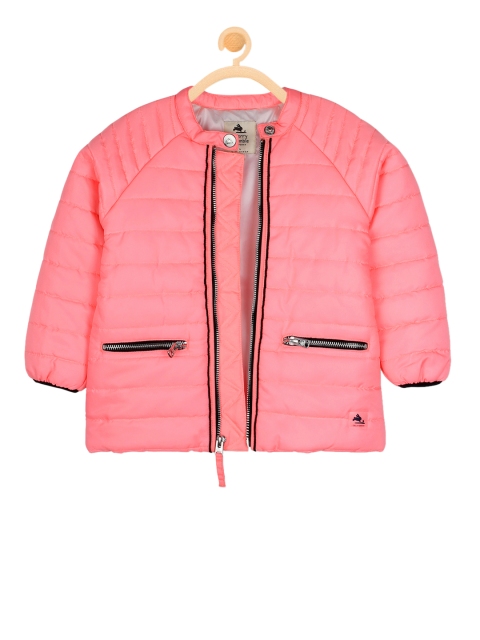 

Cherry Crumble Boys Pink Solid Water Resistant Padded Jacket