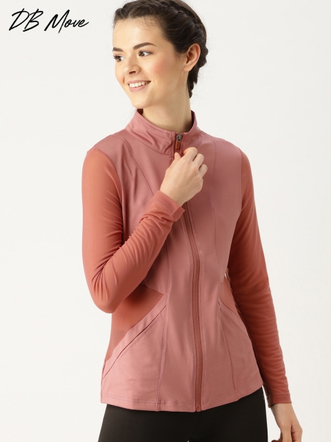 

DressBerry Move Women Peach-Coloured Solid Sporty Jacket