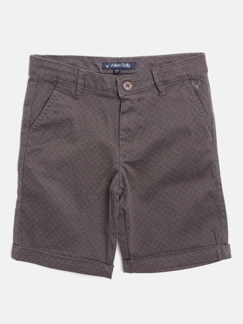 

Allen Solly Junior Boys Coffee Brown Geometric Print Regular Fit Regular Shorts