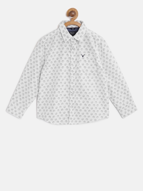 

Allen Solly Junior Boys White & Navy Regular Fit Printed Casual Shirt