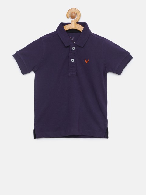 

Allen Solly Junior Boys Purple Solid Polo Collar T-shirt