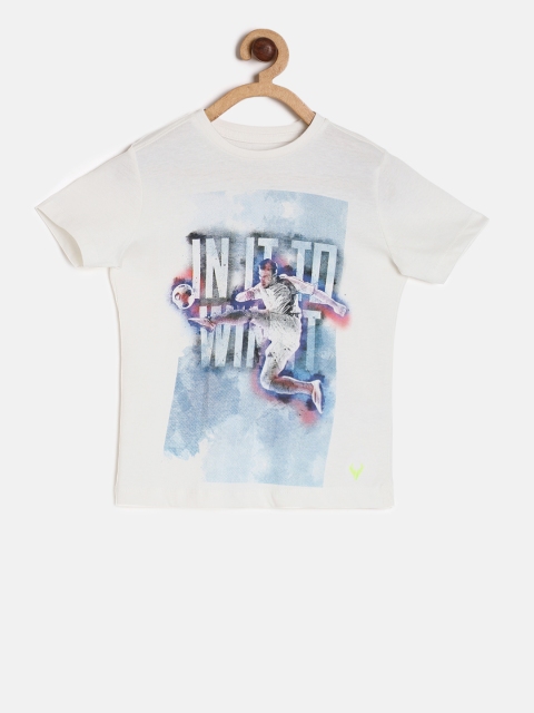 

Allen Solly Junior Boys White Printed Round Neck T-shirt