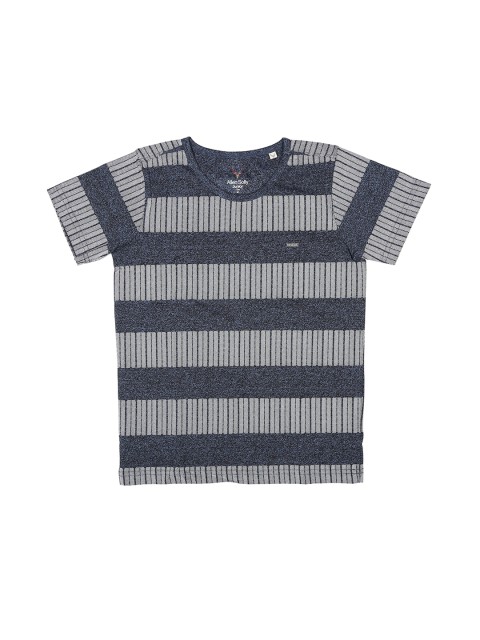 

Allen Solly Junior Boys Blue & Grey Striped Round Neck T-shirt