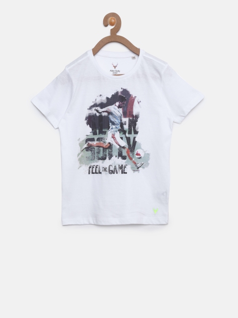 

Allen Solly Junior Boys White Printed Round Neck T-shirt