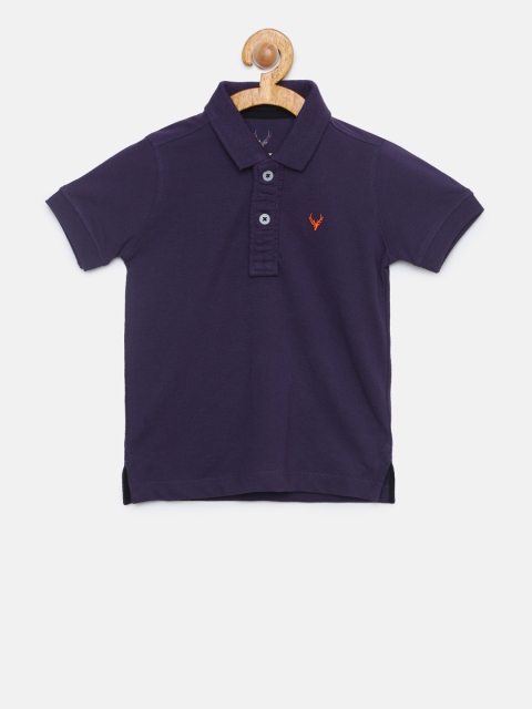 

Allen Solly Junior Boys Purple Solid Polo Collar T-shirt