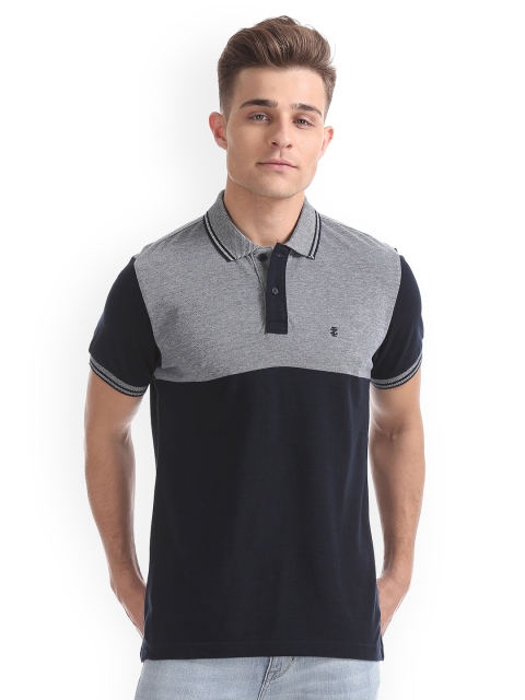 

IZOD Men Navy Blue Solid Polo Collar T-shirt