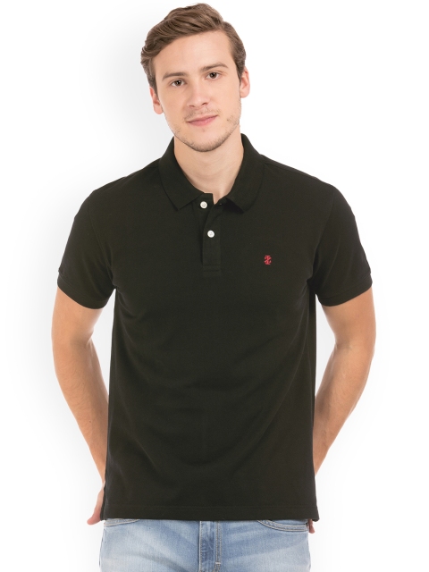 

IZOD Men Black Solid Polo Collar T-shirt