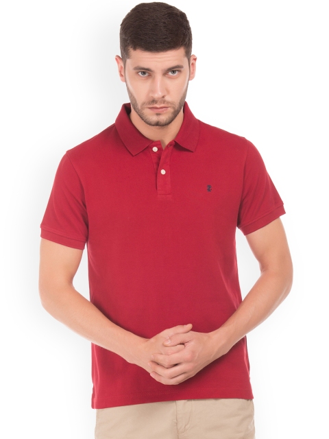 

IZOD Men Red Solid Polo Collar T-shirt