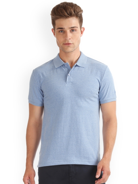 

IZOD Men Blue Solid Polo Collar T-shirt