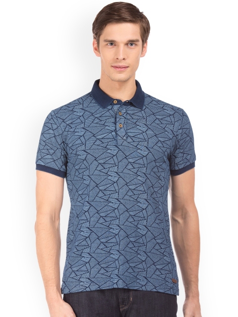 

IZOD Men Navy Blue Solid Polo Collar T-shirt