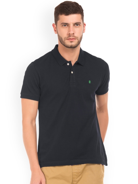

IZOD Men Navy Blue Solid Polo Collar T-shirt