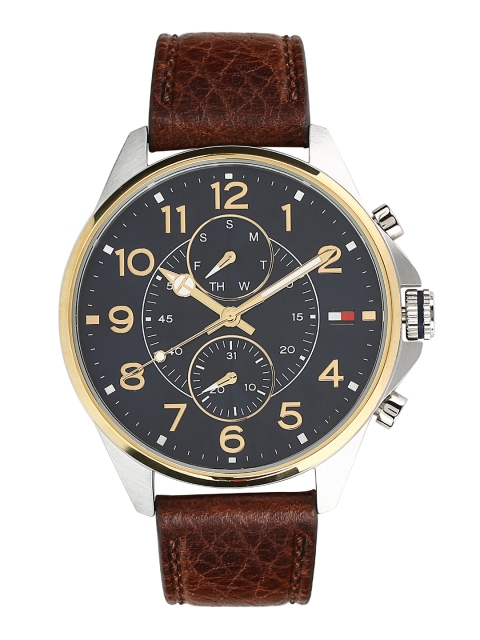 

Tommy Hilfiger Men Navy Blue & Brown Analogue Watch TH1791275