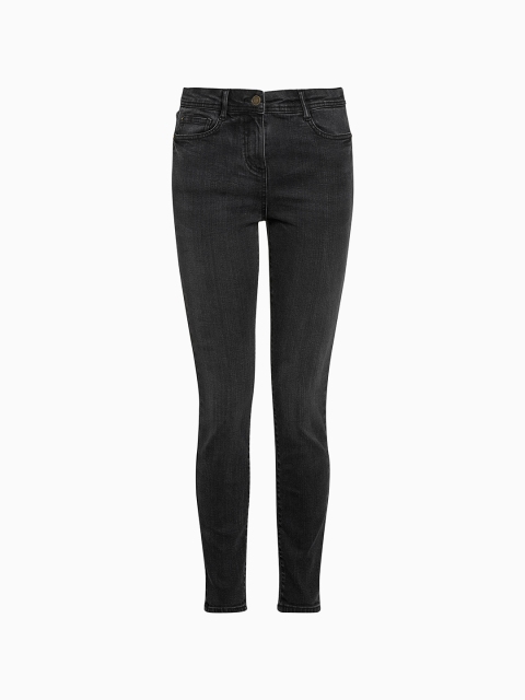 

next Women Black Skinny Fit Low -Rise Clean Look Stretchable Jeans
