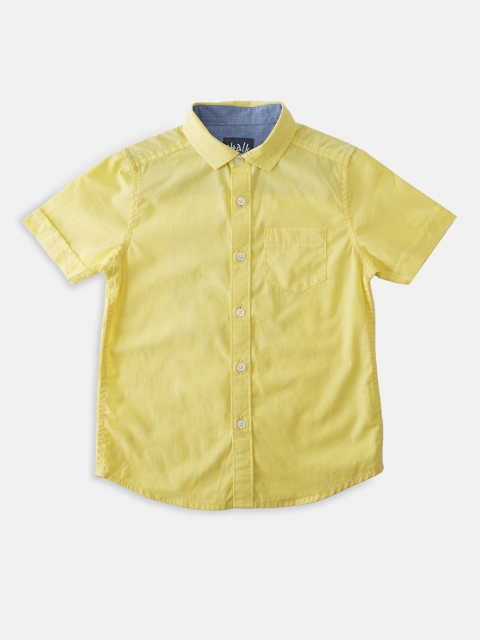 

CHALK by Pantaloons Boys Yellow Regular Fit Printed Casual Shirt