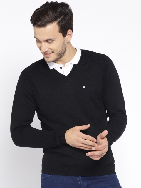 

Blackberrys Men Black Solid Pullover