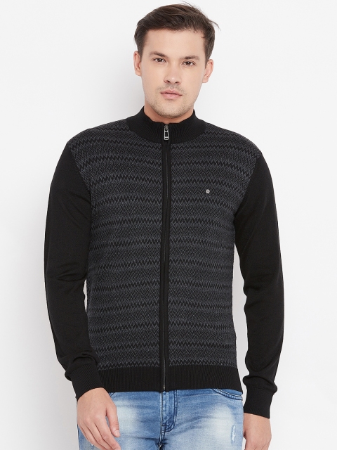 

Blackberrys Men Black Self Design Cardigan