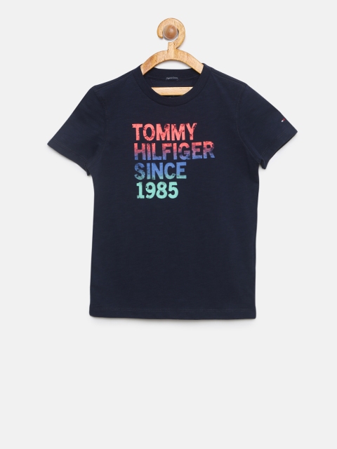 

Tommy Hilfiger Boys Black Printed Round Neck T-shirt