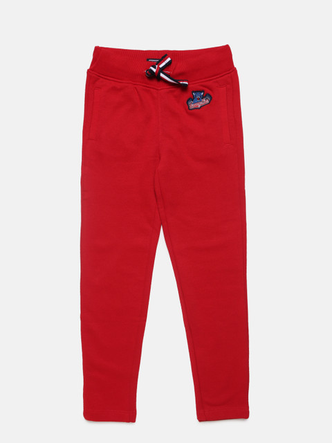 

Tommy Hilfiger Boys Red Solid Track Pants