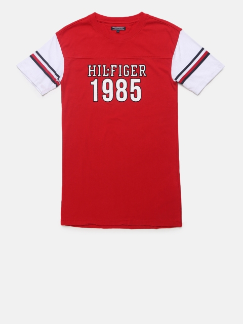 

Tommy Hilfiger Boys Red Printed Round Neck T-shirt