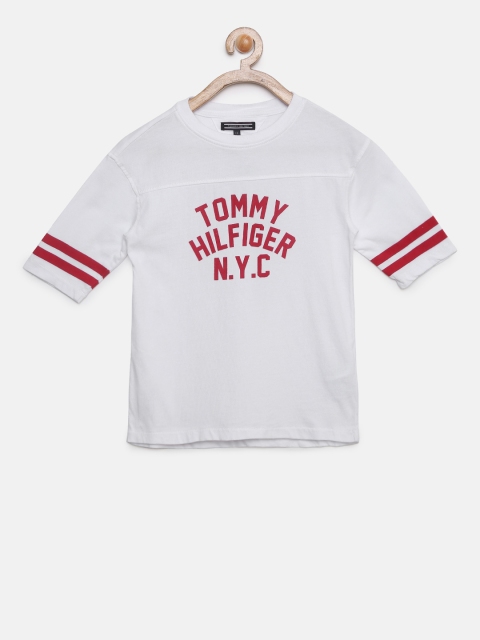 

Tommy Hilfiger Girls White Printed T-shirt