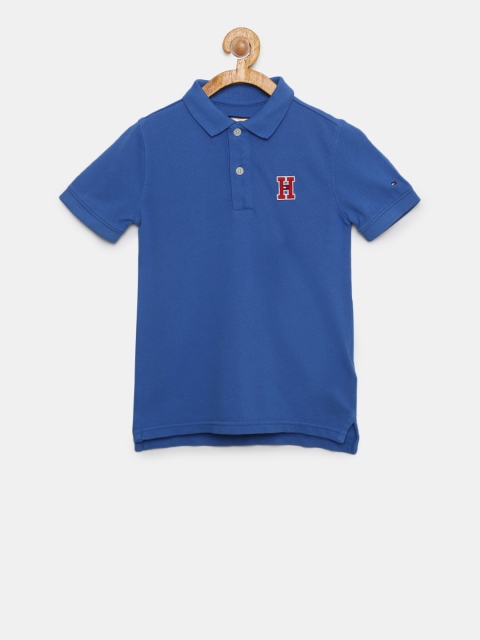 

Tommy Hilfiger Boys Blue Solid Polo T-shirt