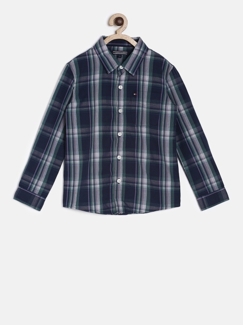 

Tommy Hilfiger Boys Multicoloured Standard Regular Fit Checked Casual Shirt, Multi