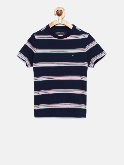 

Tommy Hilfiger Boys Multicoloured Striped Round Neck T-shirt, Multi