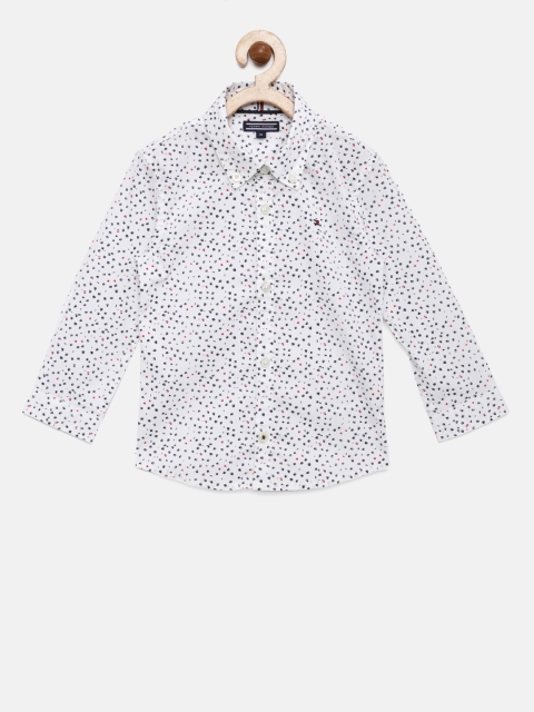 

Tommy Hilfiger Boys White Standard Regular Fit Printed Casual Shirt