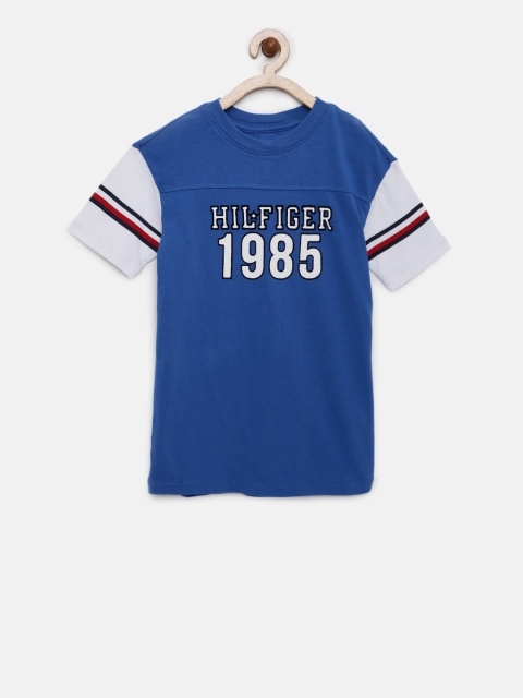 

Tommy Hilfiger Boys Blue Printed Round Neck T-shirt