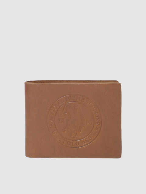 

U.S. Polo Assn. Men Brown Solid Two Fold Leather Wallet
